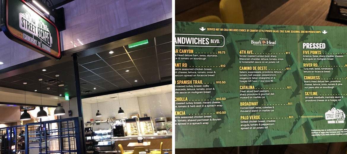 Streetscape Pizza and Deli Menu
